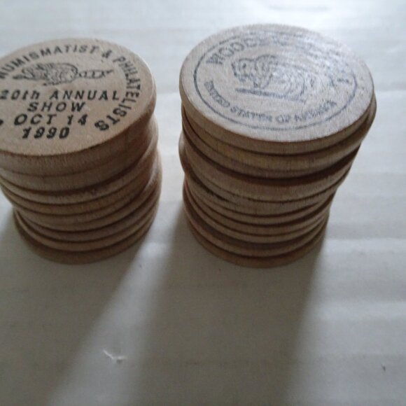 Wooden Nickels - 23 Nickels - Dated Oct. 14, 1990 - Oconomowoc, WI - Picture 3 of 3